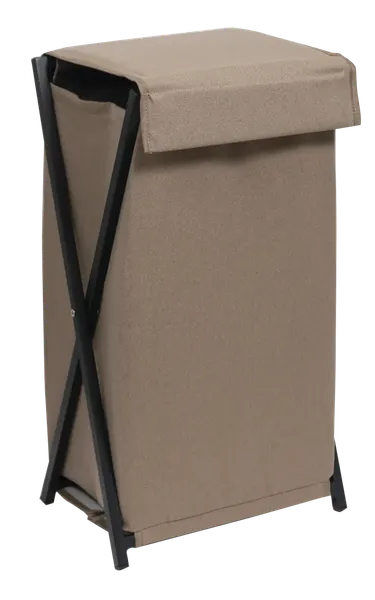 Изображение товара Корзина для белья МеталлБыт Элит / 870720 (песочный/черный)