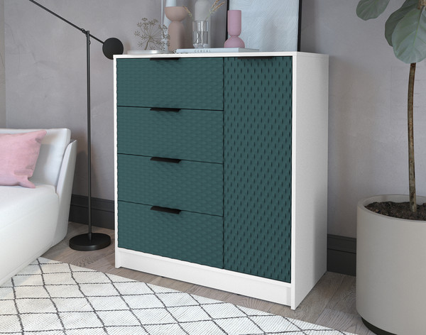 Изображение товара Тумба Interline Концепт КТ-Т90 Техно (белый платинум/верде)