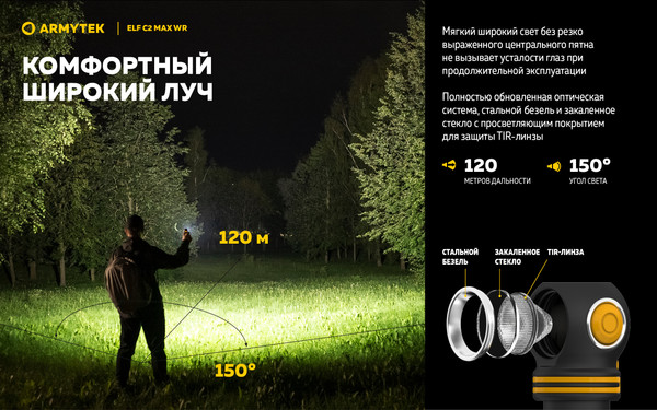 Изображение товара Фонарь Armytek Elf C2 Max WR USB-C White F10801C