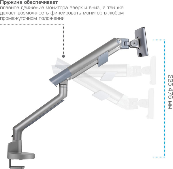 Изображение товара Кронштейн для монитора Tuarex Alta-24 (серый)