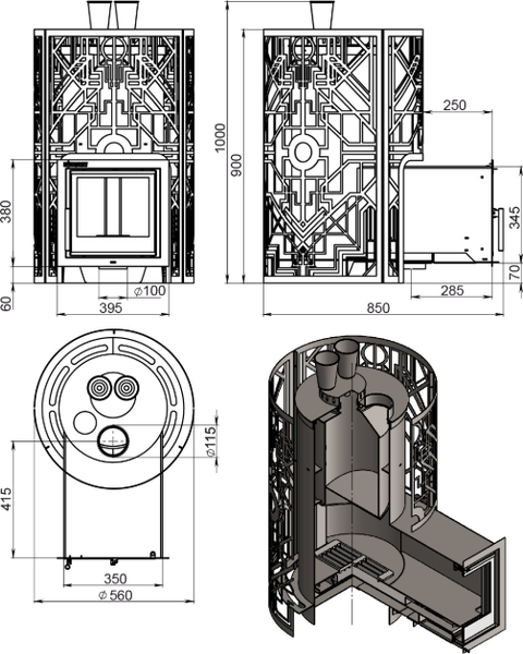 Изображение товара Печь-каменка Everest Steam Master Galaxy 24 (226М)