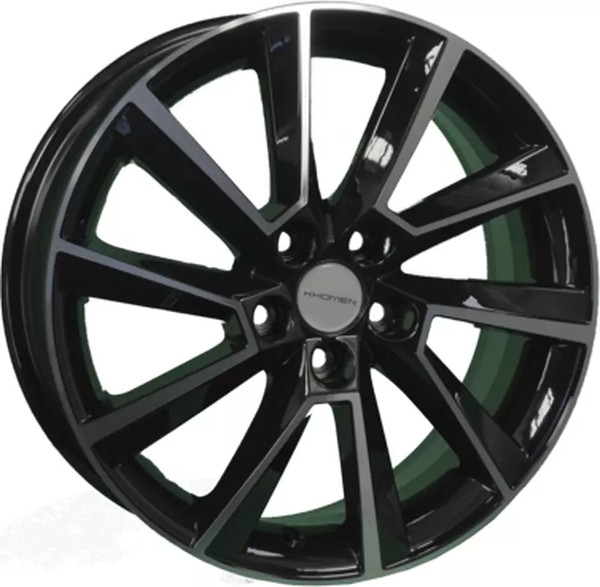 Изображение товара Литой диск Khomen KHW1604 Kamiq/Rapid/Scala 16x6" 5x100мм DIA 57.1мм ET 38мм (Black FP)