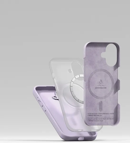 Изображение товара Чехол-накладка Ringke Silicone Magnetic для iPhone 17 (Light Purple)
