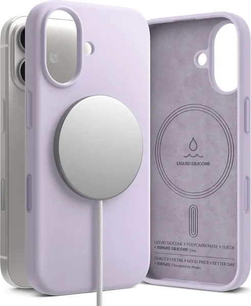 Изображение товара Чехол-накладка Ringke Silicone Magnetic для iPhone 17 (Light Purple)