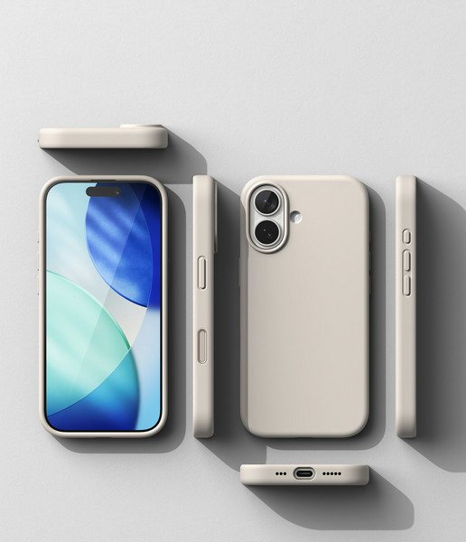 Изображение товара Чехол-накладка Ringke Silicone Magnetic для iPhone 17 (Stone)