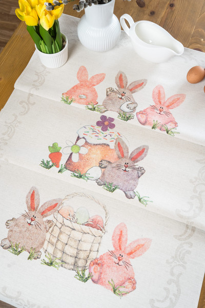 Изображение товара Набор полотенец Pole Kvetak (Беларускі лён) Зайцы 372 1 22с145-ШР+К/п.р/фкор (3шт)