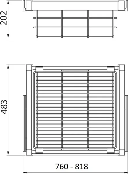 Изображение товара Корзина для белья GTV Elite из ротанга 800 мм с доводчиком / WG-KOSZR80-60 (графит)
