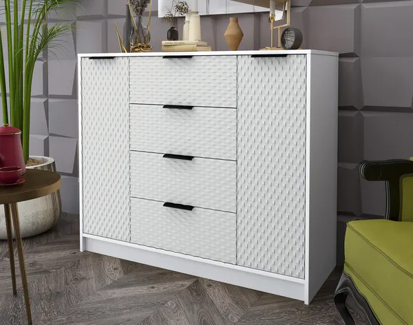 Изображение товара Тумба Interline Концепт КТ-Т120 Техно (белый платинум/грей)