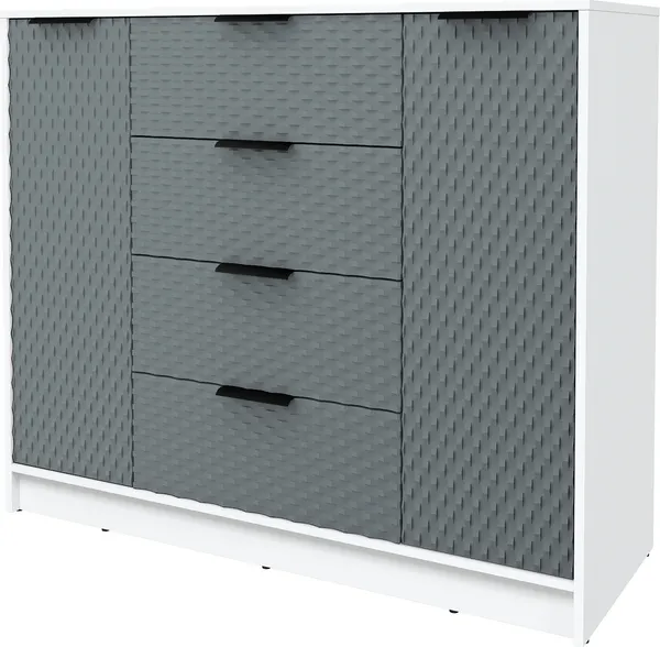Изображение товара Тумба Interline Концепт КТ-Т120 Техно (белый платинум/серый)