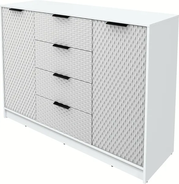 Изображение товара Тумба Interline Концепт КТ-Т140 Техно (белый платинум/грей)
