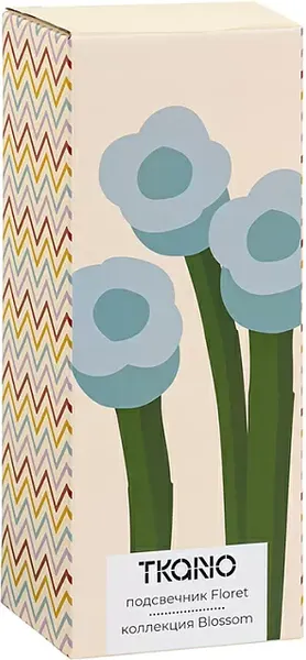 Изображение товара Подсвечник Tkano Floret Blossom / TK26-DEC-CNH0002 (голубой)
