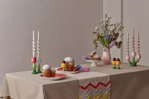 Изображение товара Подсвечник Tkano Floret Blossom / TK26-DEC-CNH0002 (голубой)