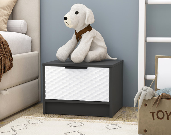 Изображение товара Прикроватная тумба Interline Концепт КТ-ТК1-35 Техно (антрацит/белый)