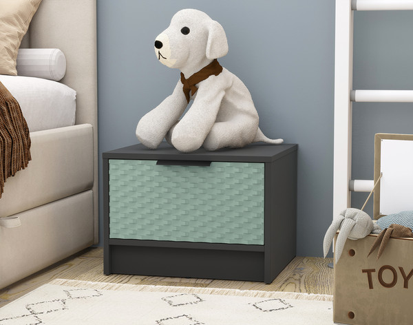 Изображение товара Прикроватная тумба Interline  Концепт КТ-ТК1-35 Техно (антрацит/мята)