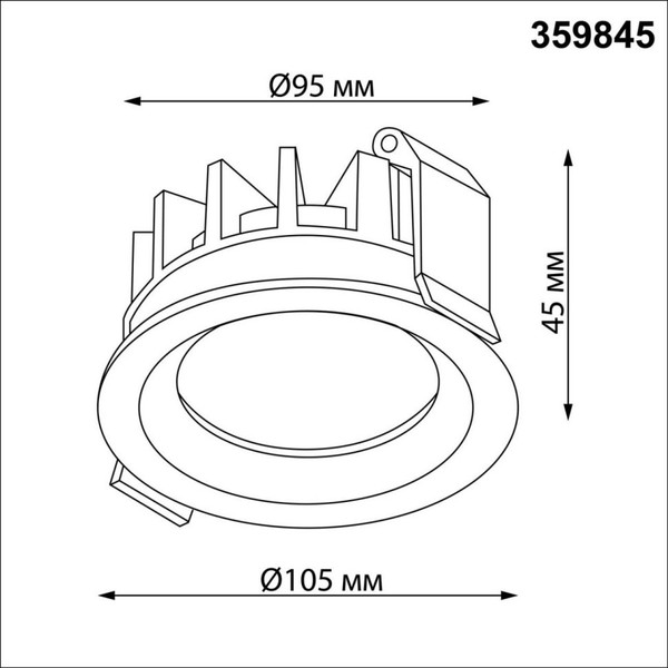 Изображение товара Точечный светильник Novotech Fluo 359845