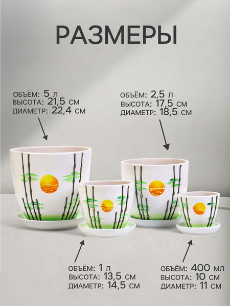 Изображение товара Набор вазонов Sima-Land Азия 10898573