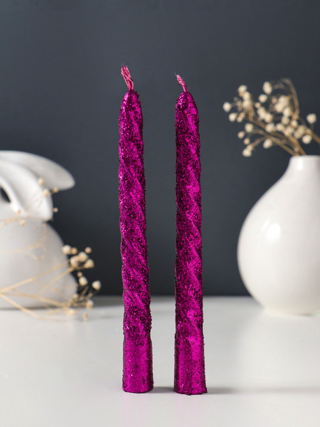 Изображение товара Набор свечей Дарим Красиво 831926 (2шт, сиреневый)