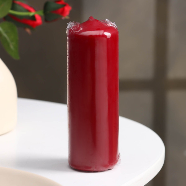 Изображение товара Свеча Дарим Красиво Цилиндр / 4205498 (бордовый)
