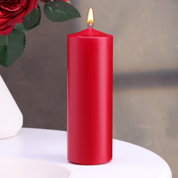 Изображение товара Свеча Дарим Красиво Цилиндр / 5307270 (бордовый)