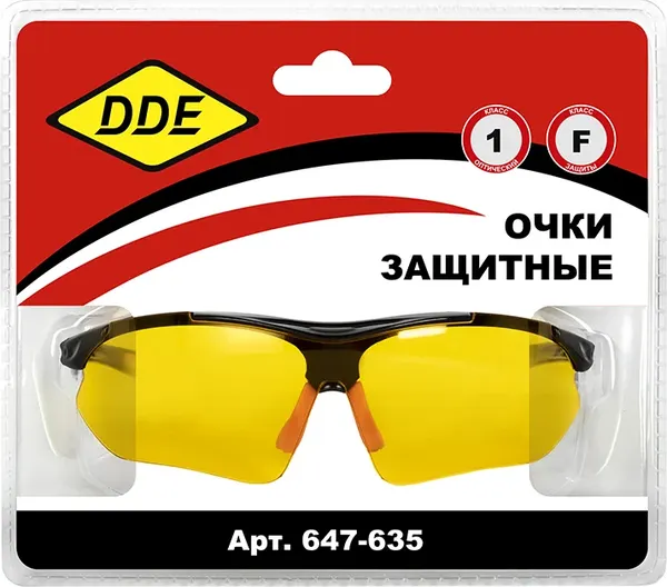 Изображение товара Защитные очки DDE 647-635 (желтый)