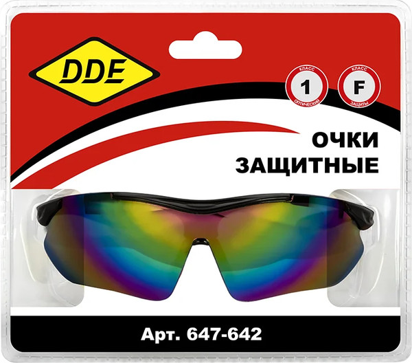 Изображение товара Защитные очки DDE 647-642 (темный/радуга)