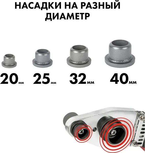 Изображение товара Паяльник для полипропиленовых труб Quattro Elementi ST-1100 / 793-336