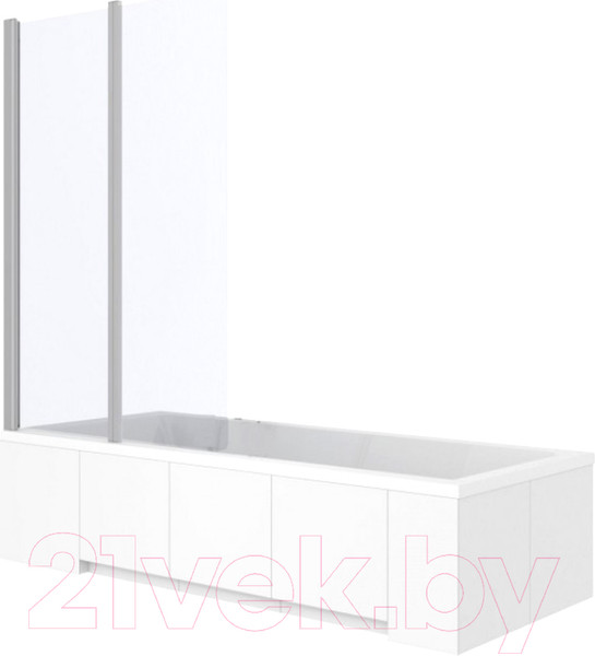 Изображение товара Стеклянная шторка для ванны REA Agat-2 80 / REA-W0700 (прозрачное стекло)