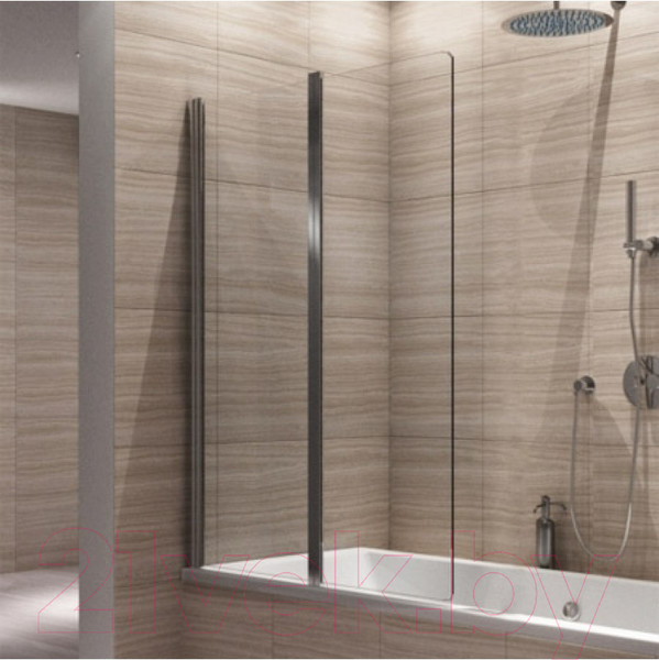 Изображение товара Стеклянная шторка для ванны REA Agat-2 80 / REA-W0700 (прозрачное стекло)