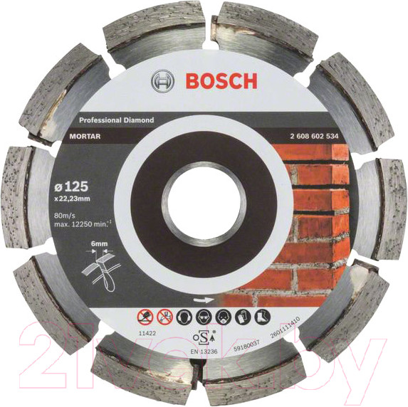 Изображение товара Отрезной диск алмазный Bosch 2.608.602.534