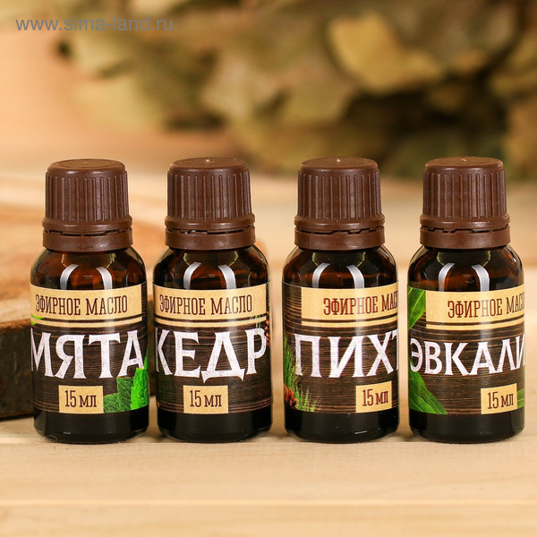 Изображение товара Набор эфирных масел Банная забава С днем настоящих мужчин! / 3871897 (4x15мл)