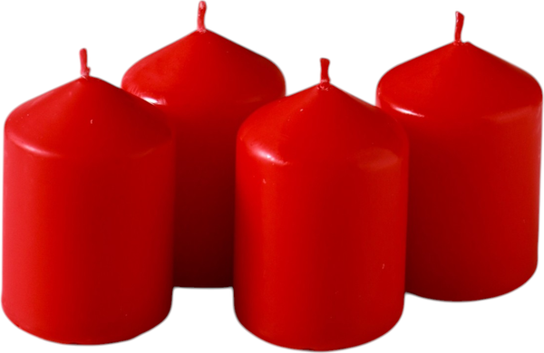Изображение товара Набор свечей Дарим Красиво 10967126 (4шт, красный)