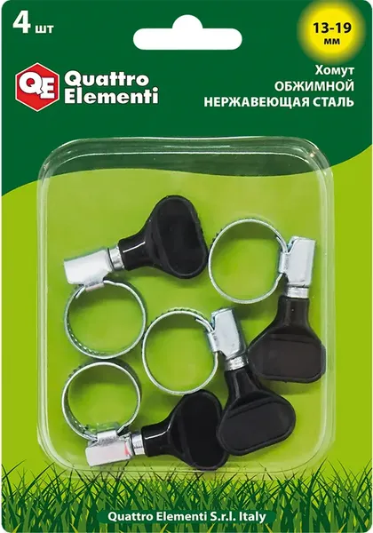 Изображение товара Хомут червячный Quattro Elementi Обжимной 13-19мм / 772-432 (4шт)