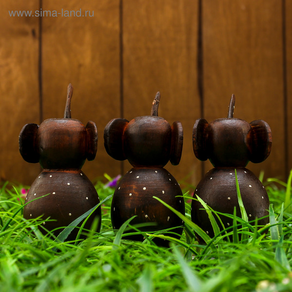 Изображение товара Набор статуэток Sima-Land Слоники / 3370396 (3шт)