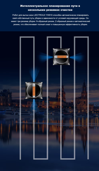 Изображение товара Робот-мойщик окон Liectroux YW910 (черный)