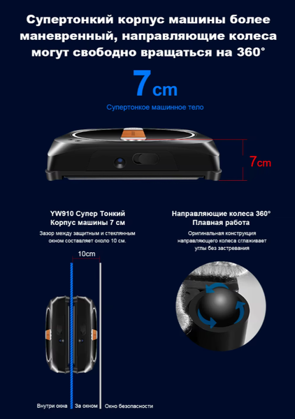 Изображение товара Робот-мойщик окон Liectroux YW910 (черный)