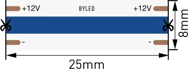 Изображение товара Светодиодная лента Byled Standart COB CSP LED / BLSCOB-480-12-11-B (синий)