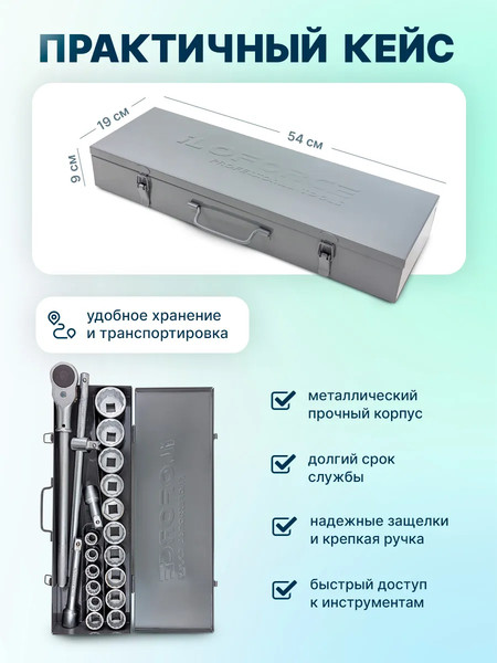 Изображение товара Универсальный набор инструментов ILOforce IF-6212-9 (59577)