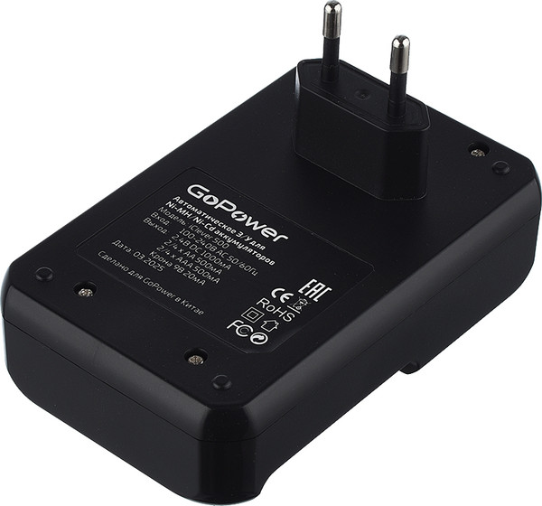 Изображение товара Зарядное устройство для аккумуляторов GoPower iClever500 Ni-MH/Ni-Cd 4 слота / 00-00031387