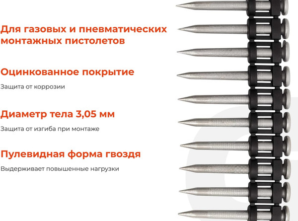 Изображение товара Гвозди для пистолета Gigant GGN-30532-P (1000шт)