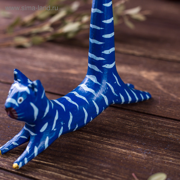 Изображение товара Статуэтка Sima-Land Кошка синяя под кольца 4166081