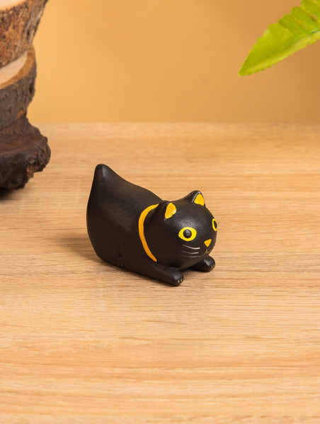 Изображение товара Статуэтка Sima-Land Черный кот охотник 10465192