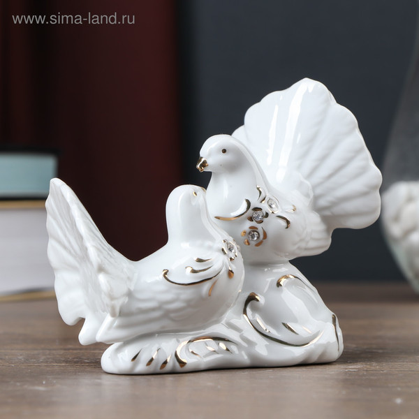 Изображение товара Статуэтка Sima-Land 2 голубка 486252