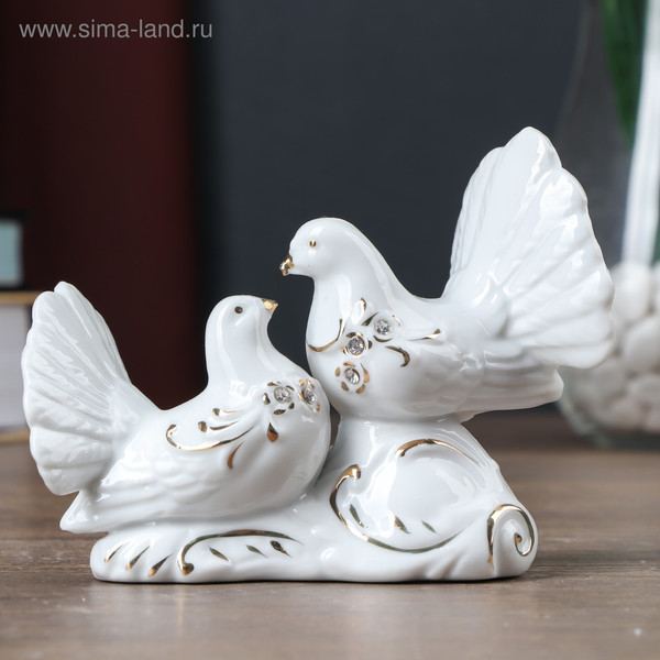 Изображение товара Статуэтка Sima-Land 2 голубка 486252