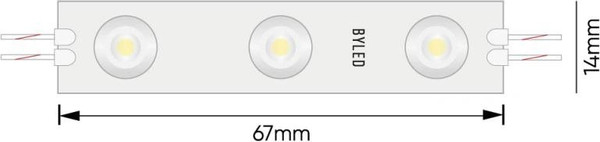 Изображение товара Светодиодный модуль Byled BLM2835-SLZ-3-12-1-Red (красный)