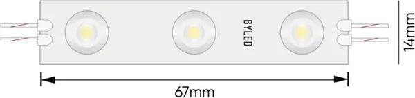 Изображение товара Светодиодный модуль Byled BLM2835-SLZ-3-12-1-WW (теплый белый)