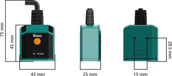 Изображение товара Сканер штрих-кода iData DM1200_USB13PW / 71072972