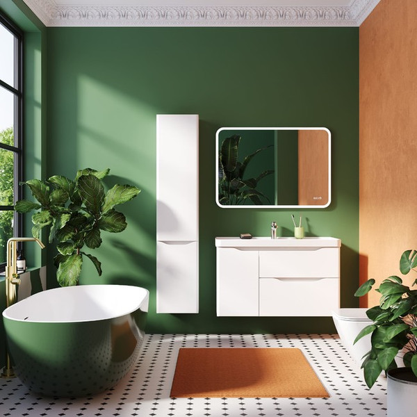 Изображение товара Тумба с умывальником Briz Равенна 90 Beauty / 250 03-20090-20 00 БЕЛ