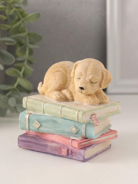 Изображение товара Статуэтка Sima-Land Щенок спит на книгах 10583257