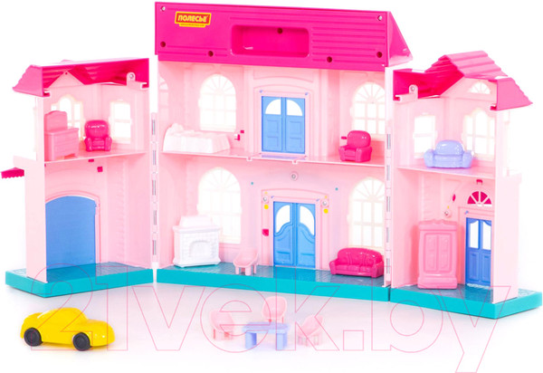 Изображение товара Кукольный домик Полесье София с набором мебели и автомобилем / 78018 (14 элементов, в пакете)