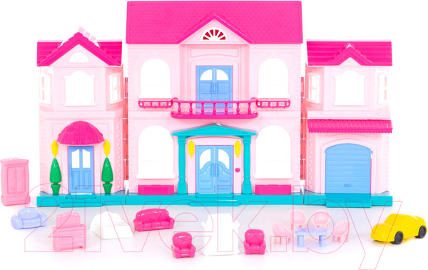 Изображение товара Кукольный домик Полесье София с набором мебели и автомобилем / 78018 (14 элементов, в пакете)